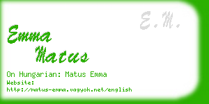 emma matus business card